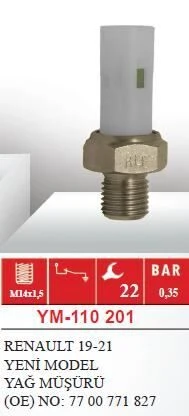 KLF YAĞ MÜŞÜRÜ RENAULT R19-R21-CLIO I-II-KANGOO-LAGUNA I-MASTER I-II-MEGANE-THALIA-TRAFIC-S40-V40 ürün görseli 1