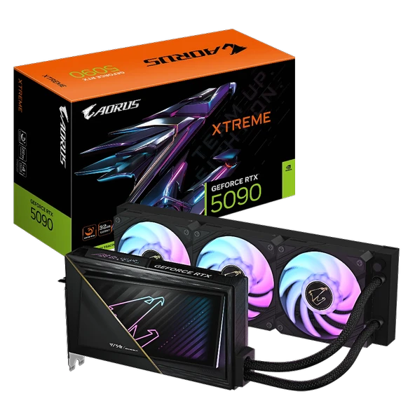 GIGABYTEAORUSGeForce RTX 5090 XTREMEWATERFORCE 32G GDDR7DLSS4 512BitEkranKartı GV-N5090AORUSX W-32GD ürün görseli 1