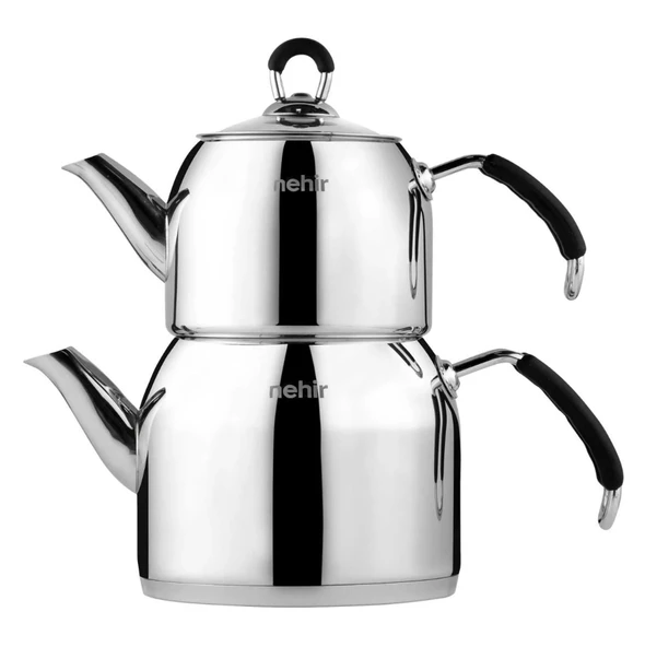 Nehir Modern Midi Çaydanlık - Siyah - Resim 3