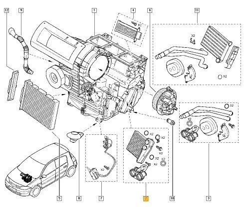 Renault Megane Scenic Kalorifer Radyatörü (2003-2009) 7701207712 MGA81700 2.0, 1.9, 1.6, 1.5 DCI ürün görseli 1