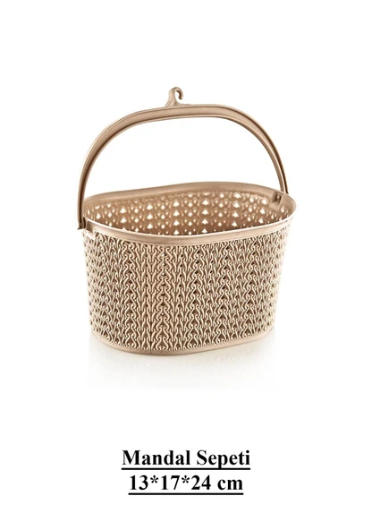 6 Parça Dekoratif Örgü Desenli Banyo ve Çamaşır Seti - Çeyiz Seti - Resim 2