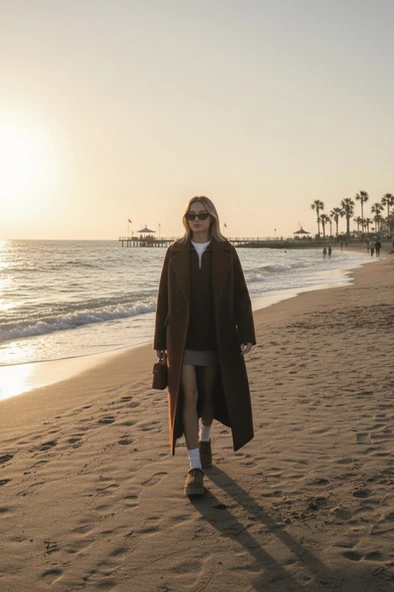 Kışlık Astarlı Detaylı Kadın Kaşmir Kaban ürün görseli 1