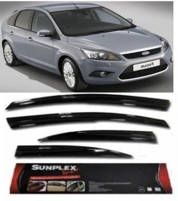 SUNPLEKS CAM RÜZGARLIĞI FORD FOCUS II 2004-2010 ÖN-ARKA SPORT STYLE ürün görseli 1