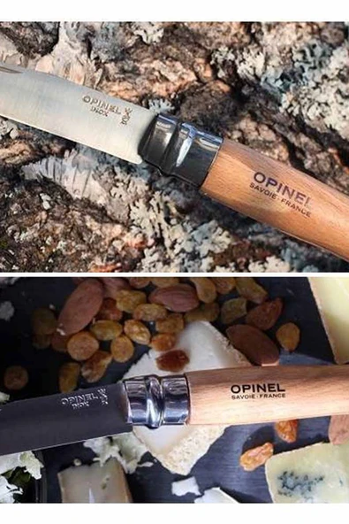Opinel N°7 Vernikli Kayın Saplı Inox/Çelik Çakı - Resim 5