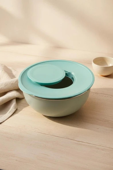 Bambum Nostalji - Karıştırma Kabı Açık Yeşil 24 Cm - Resim 4