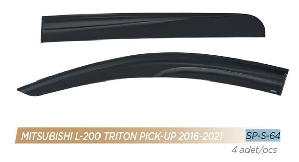 SUNPLEKS CAM RÜZGARLIĞI MITSUBISHI L200 TRITON PICK-UP(2016-2017) ÖN-ARKA SPORT STYLE ürün görseli 1