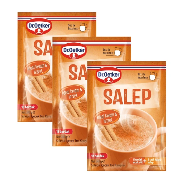 Dr. Oetker Salep 243 gr (18 Bardak) x 3 Adet ürün görseli 1