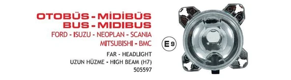 AYFAR FAR UZUN HÜZME FORD KARGO-ISUZU TURKUAZ -SCANIA OTOBÜS (2003>) E9 BELGELİ E-BELGELİ ürün görseli 1