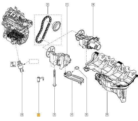 Renault Kadjar Yağ Fıskiyesi (2015-2018) 115608911R VIT251 1.6 DCI ürün görseli 1