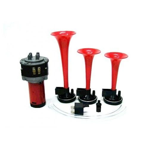 SEGER 24V ÜÇLÜ KORNA KOMPRESÖRLÜ KIRMIZI BORULU ürün görseli 1