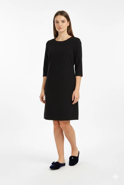 Kadın Lacivert Kurdaleli Kışlık Günlük Ev Terliği , Gelin Çeyiz Terliği ürün görseli 1