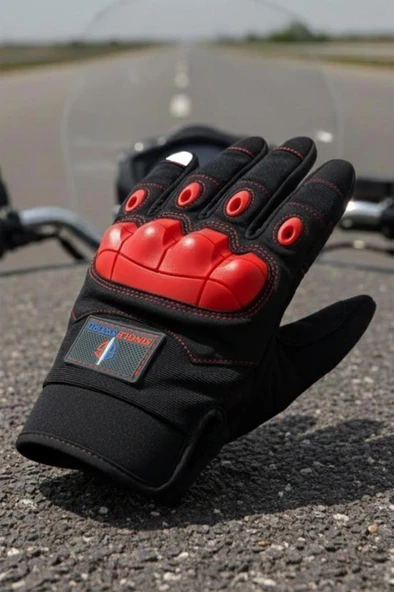 Single Sword Tam Parmak Dokunmatik Özellikli iç ve Dış Koruma Destekli Taktik Motorcu Eldiveni - Resim 2