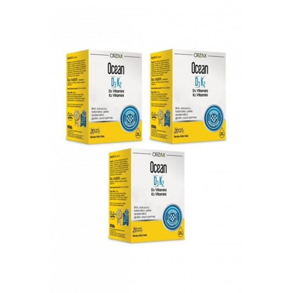 Ocean D3k2 Damla 20 Ml 3 Lü Paket