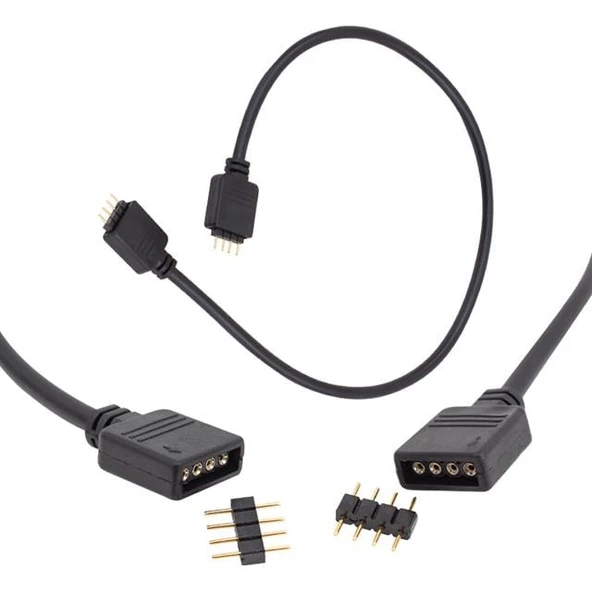 Powermaster RGB Led Bağlantı Erkek-Dişi Jumperlı 4 Pin Kablo ürün görseli 1