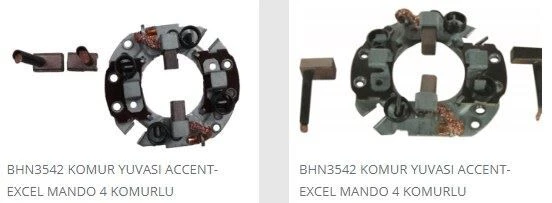 VERTEX KÖMÜR YUVASI HYUNDAI ACCENT- EXCEL 4 KOMURLU MANDO TİP ürün görseli 1