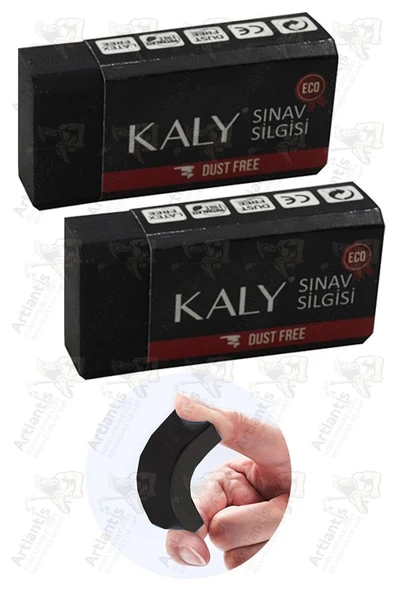 Sınav Silgisi Siyah Silgi Orta Boy 2 Adet Silka Kaly Yumuşak Sınav Silgisi Ufalanmayan Okul Büro ürün görseli 1