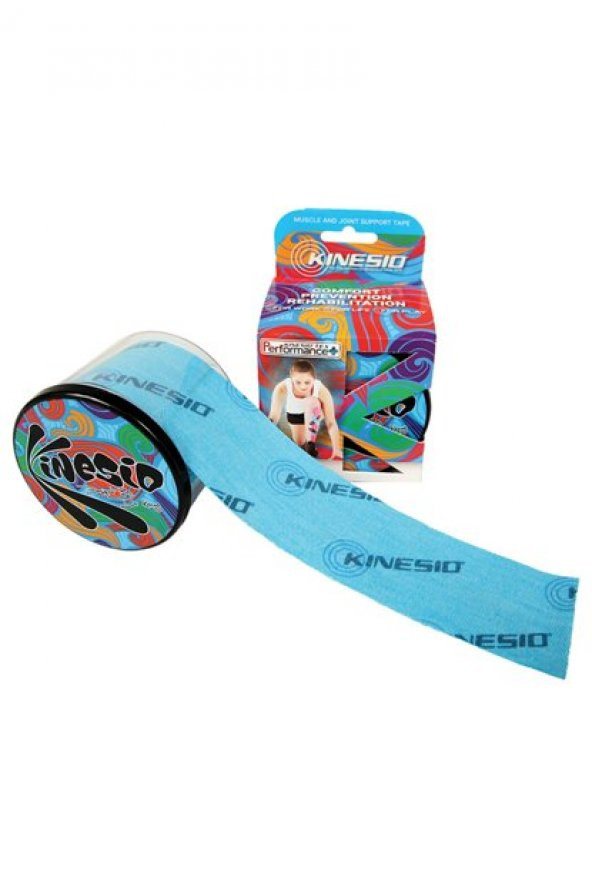 Kinesio Tape Tex Performance + 5 cm x 5 m Logolu Band MAVİ