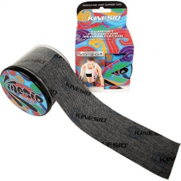 Kinesio Tape Tex Performance 5 cm x 5 m Logolu Band Siyah