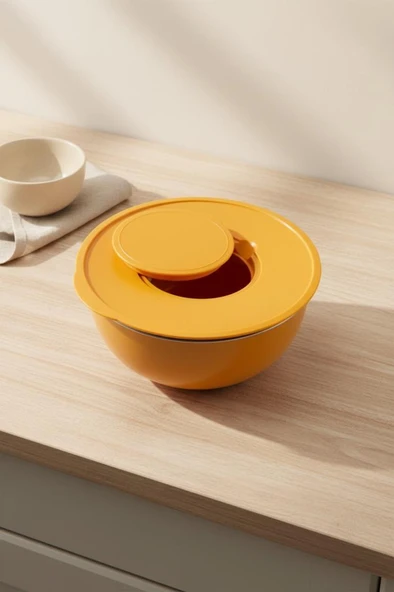 Bambum Nostalji - Karıştırma Kabı Hardal 24 Cm - Resim 3