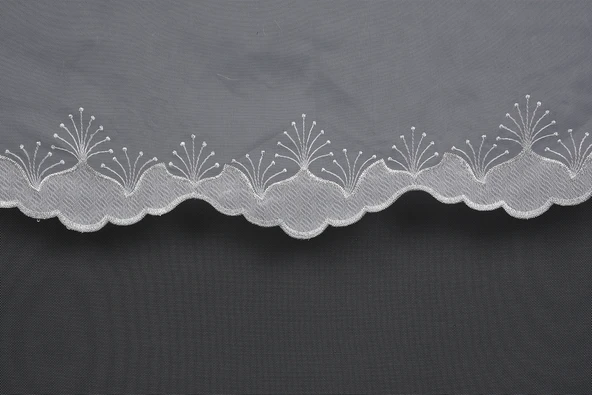 BRODE 1650 DESEN BEYAZ RENK TEK KANAT Hazır dikilmiş Pileli Fon Perde 300*260 cm - Resim 10