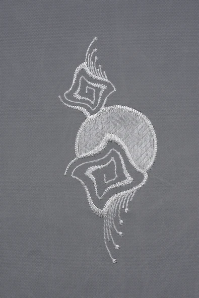 BRODE 1650 DESEN BEYAZ RENK TEK KANAT Hazır dikilmiş Pileli Fon Perde 300*260 cm - Resim 12