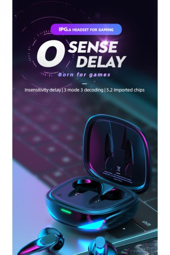 Kablosuz Oyuncu Kulaklığı Rgb Işıklı Çift Mikrofonlu 3 Modlu Bluetooth 5.2 Yeni Nesil Tg-g10 - Resim 2