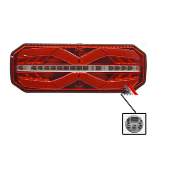 ASPOCK STOP LAMBA SYMLED II KIRMIZI KABLOLU 300MM AÇIK UC ürün görseli 1