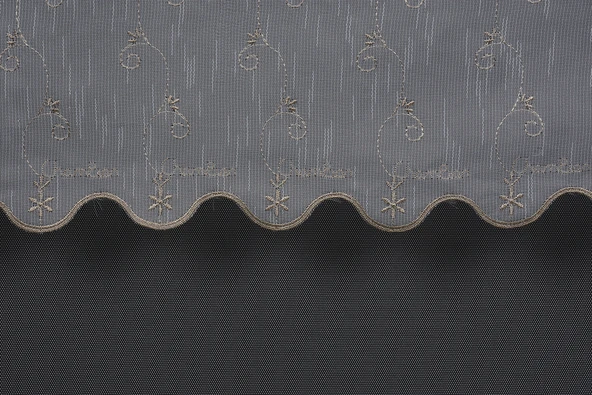 NAKIŞ 8 MODEL KREM RENK TEK KANAT Hazır dikilmiş Pileli Fon Perde 300*260 cm - Resim 5