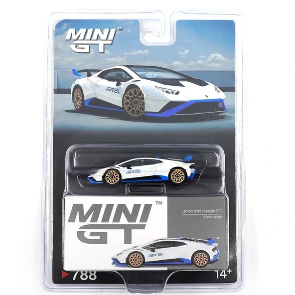 Mini GT 1/64 Lamborghini Huracán STO Bianco Asopo - Blister Paket - Resim 2