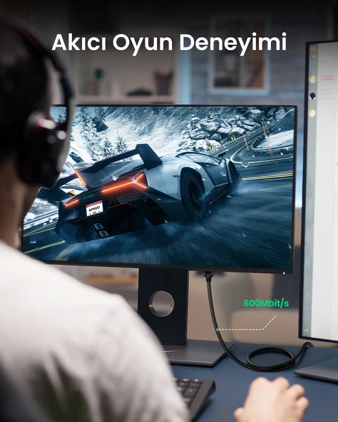 UGREEN CAT7 F/FTP Ethernet Kablosu, 1 Metre, 11268 - Resim 3