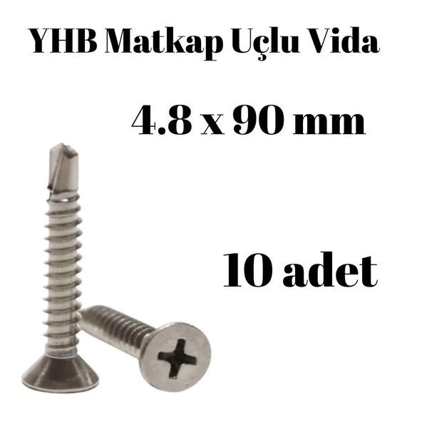 Matkap Uçlu Vida YHB 4,8x90 10'lu Paket ürün görseli