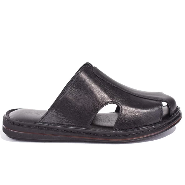 Hammer Jack 578165 Mildura Siyah Ortopedik Burun Kapalı  Erkek Deri Terlik - 2