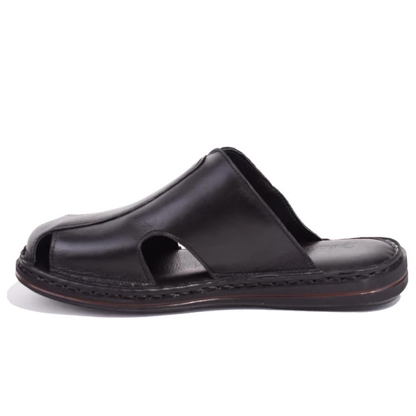 Hammer Jack 578165 Mildura Siyah Ortopedik Burun Kapalı  Erkek Deri Terlik - 3