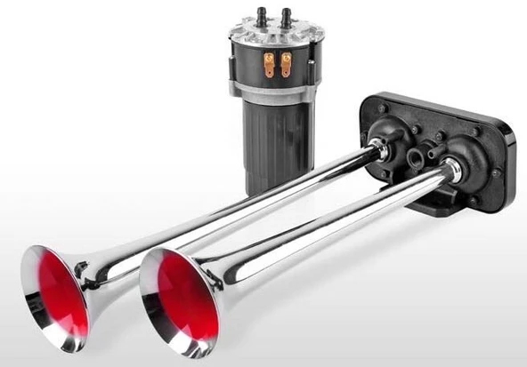 SEGER 12V 2 BORULU KROM KOMPROSÖRLÜ KORNA FALA FALA ürün görseli 1