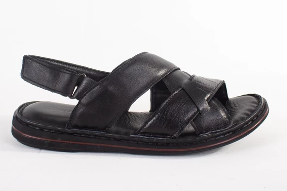 Hammer Jack 578241 Nepido Siyah Ortopedik Deri Erkek Sandalet - 2