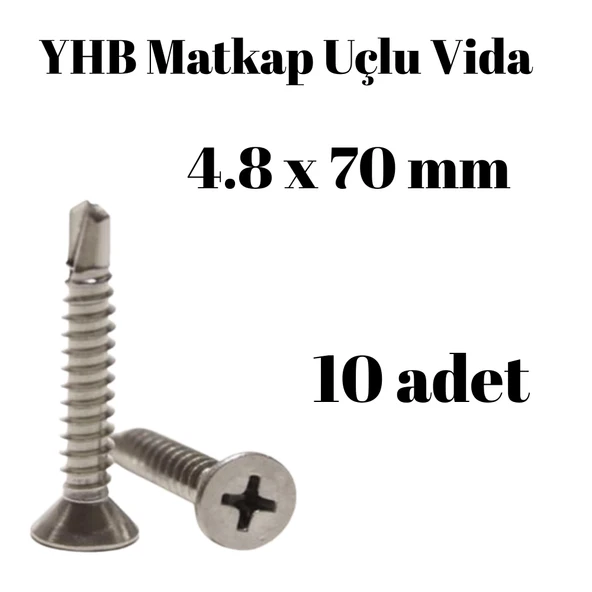 Matkap Uçlu Vida YHB 4,8x70 10'lu Paket ürün görseli