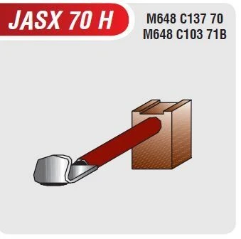 MEGA JASX70H 24V MARŞ KÖMÜRÜ  MAZDA-NISSAN-MITSUBISHI CANTER 659 YM 6,8X11,8X17,2 MITSUBISHI TİPİ ürün görseli 1