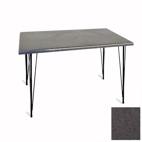 Premıum Mutfak Masası 70x120 ESB (Werzalit, Wermodin ve Allzalit Tabla) - Grey Marble ürün görseli 1