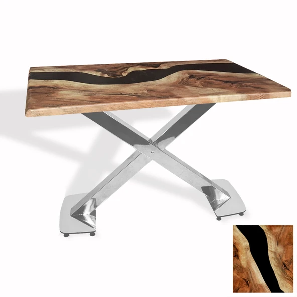 İks Masa Kromnikel (80x140 - Werzalit, Allzalit yada Wermodin Tabla) - Epoxy ürün görseli 1