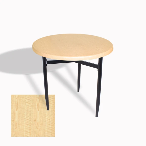 Venedik Masa Yuvarlak Çap 70 ESB (Werzalit, Wermodin veya Allzalit Tabla) - Akçaağaç ürün görseli 1