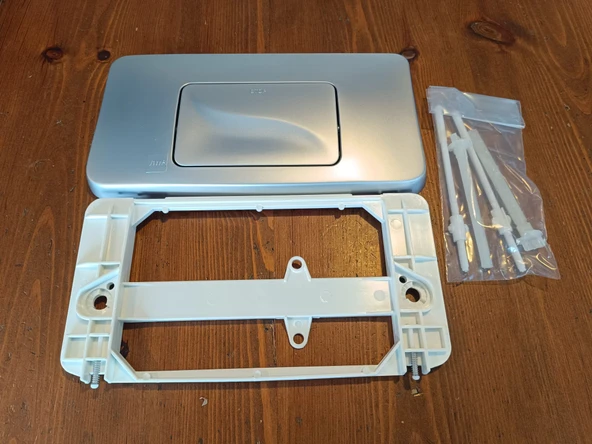 VİTRA GÖMME REZERVUAR BÜYÜK KUMANDA PANELİ MAT KROM 790-5085 - Resim 3