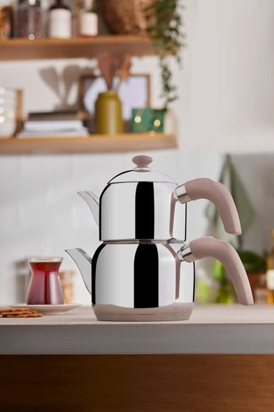 Karaca Edge Mini Indüksiyon Tabanlı Çaydanlık Takımı Rose - Resim 3