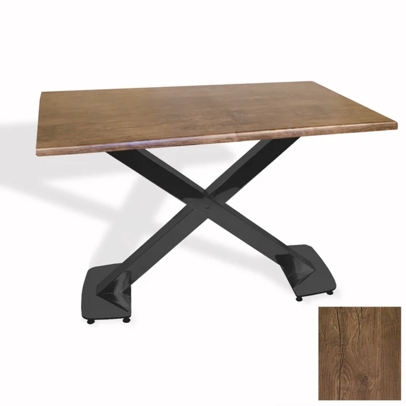 İks Masa ESB (80x140 - Werzalit, Allzalit yada Wermodin Tabla) - Rustic Dark ürün görseli 1