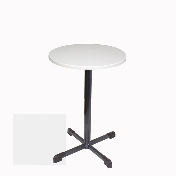 Bistro Masa Halley - (Werzalit, Wermodin ve Allzalit Tabla 60 cm çap) - Beyaz ürün görseli 1