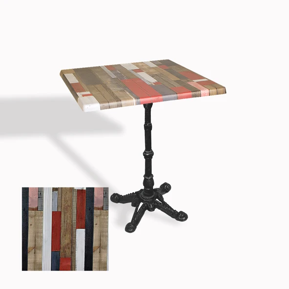Çipa 1002 Döküm Ayak Kare Masa 60X60 cm - (Werzalit, Wermodin ve Allzalit Tabla) - Redwood ürün görseli 1