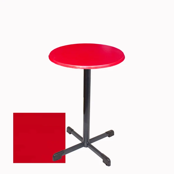 Bistro Masa Halley - (Werzalit, Wermodin ve Allzalit Tabla 70 cm çap) - Kırmızı ürün görseli 1
