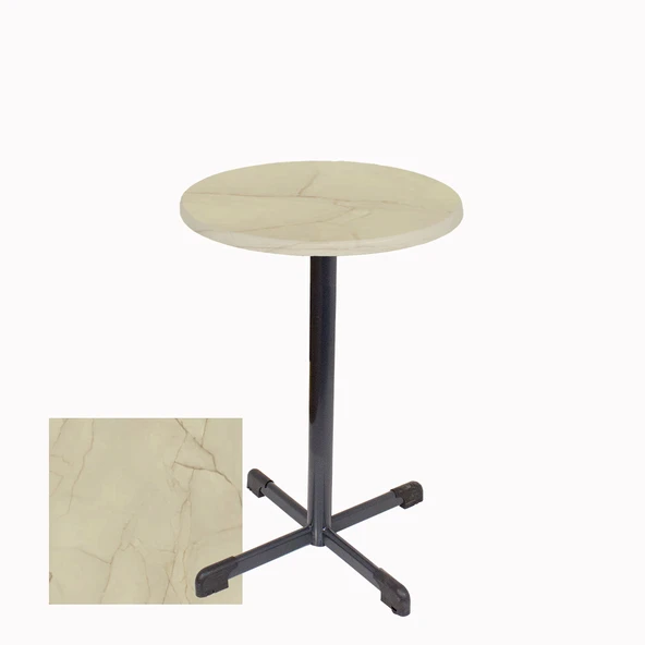 Bistro Masa Halley - (Werzalit, Wermodin ve Allzalit Tabla 70 cm çap) - Golden Marble ürün görseli 1