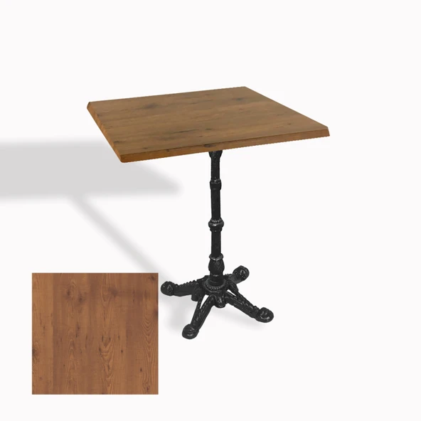 Çipa 1002 Döküm Ayak Kare Masa 70X70 cm - (Werzalit, Wermodin ve Allzalit Tabla) - Novagento ürün görseli 1