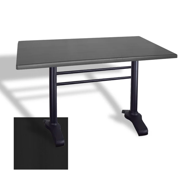 Çipa 3010 Döküm Ayak Masa 80x120 cm - (Werzalit, Wermodin ve Allzalit Tabla) - Siyah ürün görseli 1