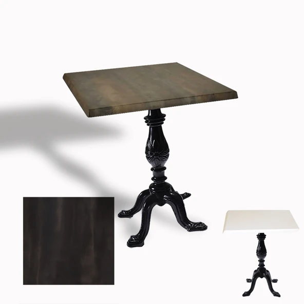Çipa 1001 Döküm Ayak Kare Masa 60X60 cm - (Werzalit, Wermodin ve Allzalit Tabla) - Rocked ürün görseli 1